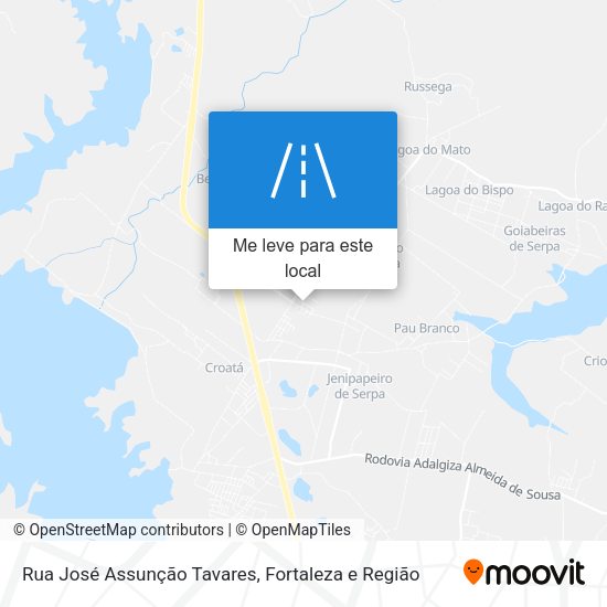 Rua José Assunção Tavares mapa