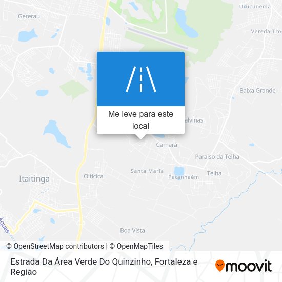 Estrada Da Área Verde Do Quinzinho mapa