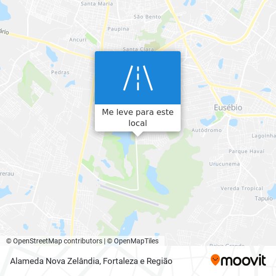 Alameda Nova Zelândia mapa