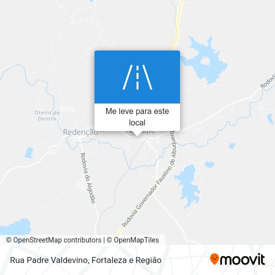 Rua Padre Valdevino mapa