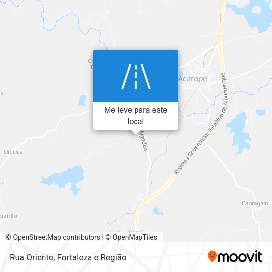 Rua Oriente mapa
