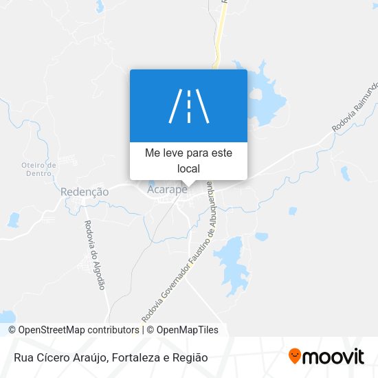 Rua Cícero Araújo mapa