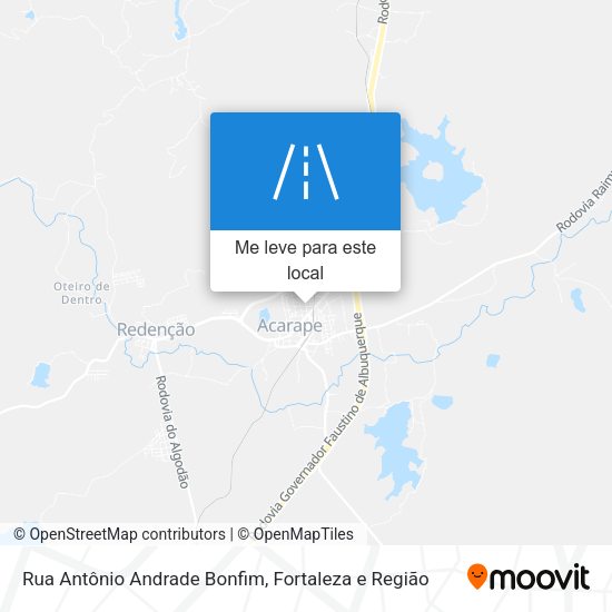 Rua Antônio Andrade Bonfim mapa