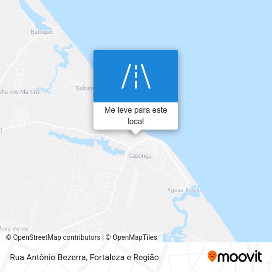 Rua Antônio Bezerra mapa