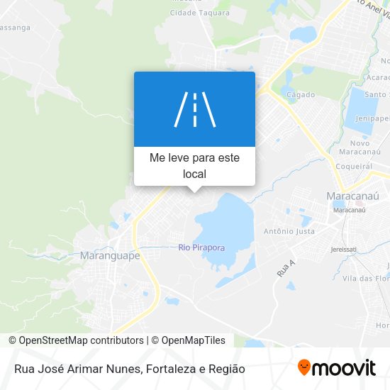 Rua José Arimar Nunes mapa