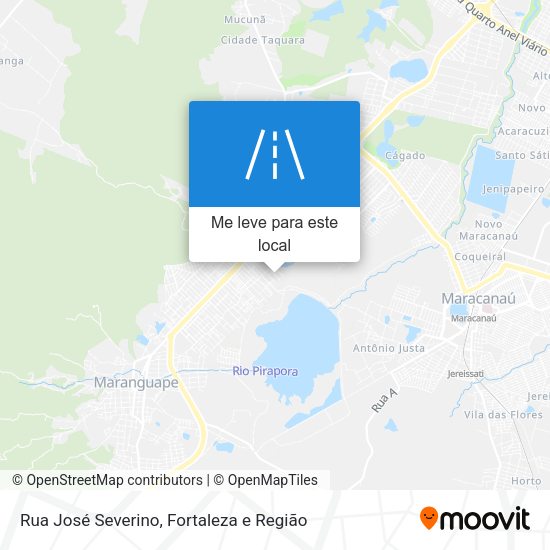 Rua José Severino mapa