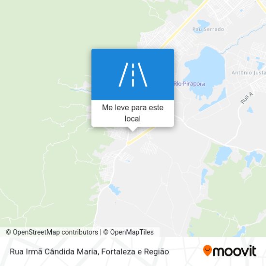 Rua Irmã Cândida Maria mapa
