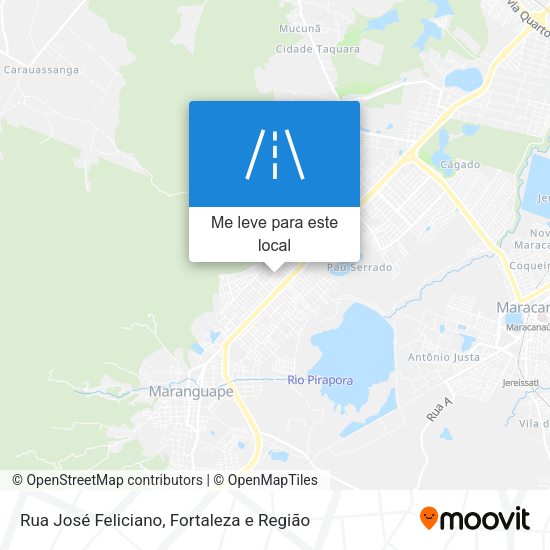 Rua José Feliciano mapa