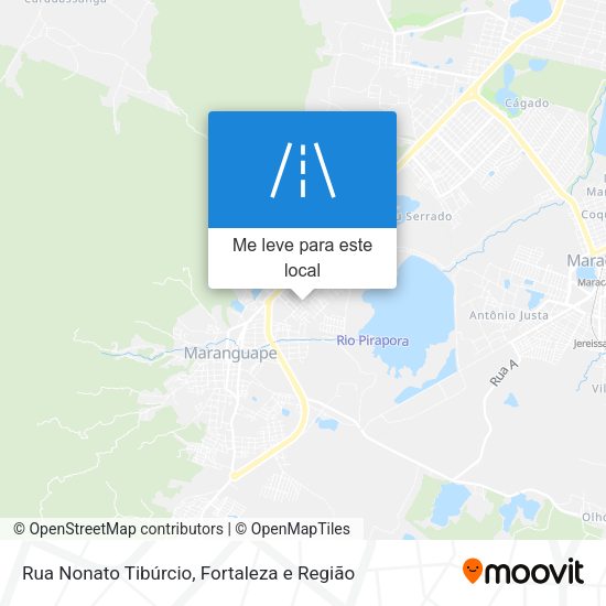 Rua Nonato Tibúrcio mapa
