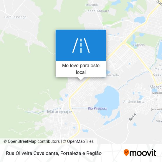 Rua Oliveira Cavalcante mapa