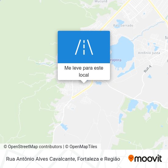 Rua Antônio Alves Cavalcante mapa