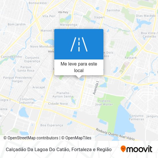 Calçadão Da Lagoa Do Catão mapa