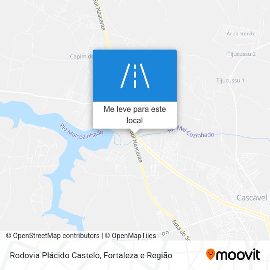 Rodovia Plácido Castelo mapa