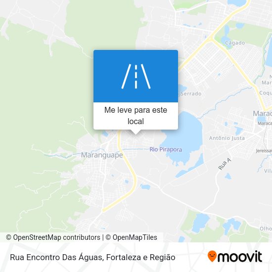 Rua Encontro Das Águas mapa