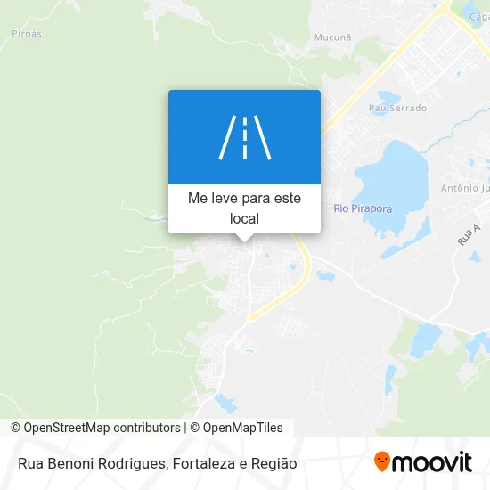 Rua Benoni Rodrigues mapa