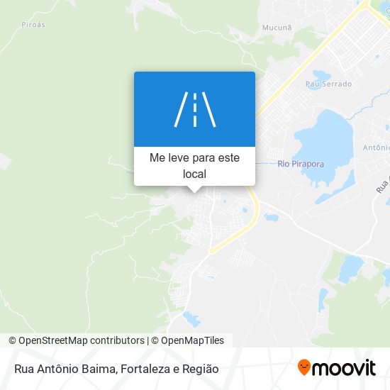 Rua Antônio Baima mapa