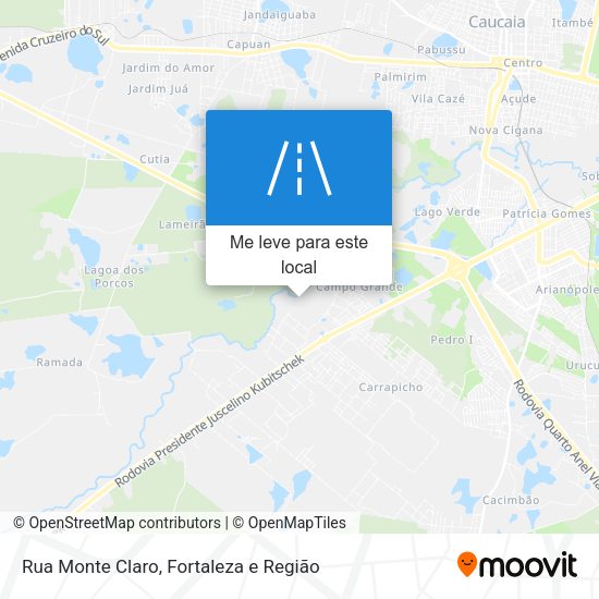 Rua Monte Claro mapa