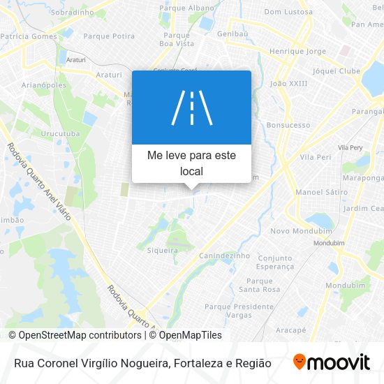 Rua Coronel Virgílio Nogueira mapa