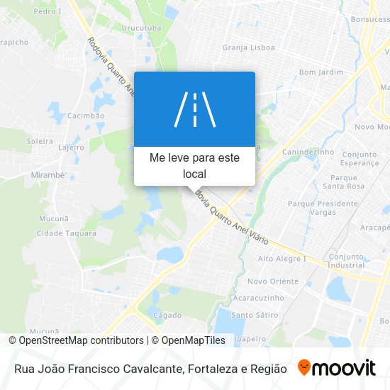 Rua João Francisco Cavalcante mapa