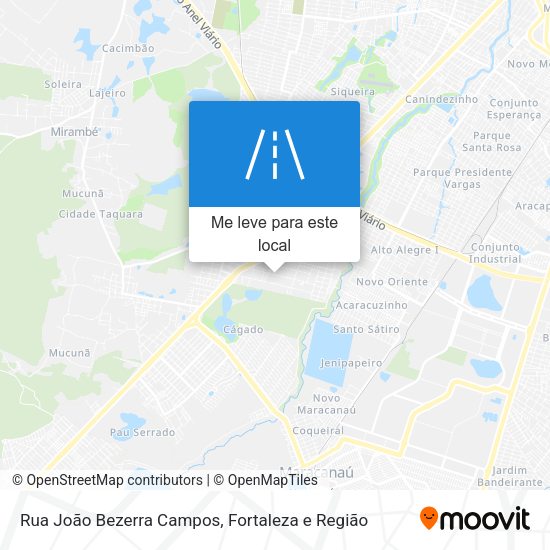 Rua João Bezerra Campos mapa