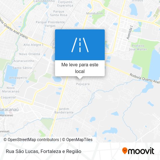 Rua São Lucas mapa