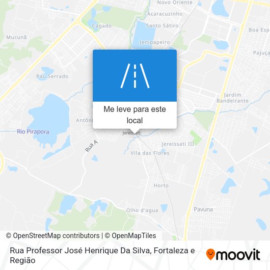 Rua Professor José Henrique Da Silva mapa