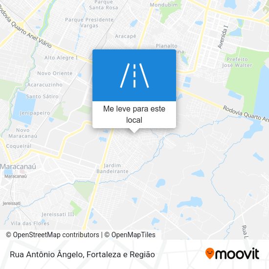 Rua Antônio Ângelo mapa