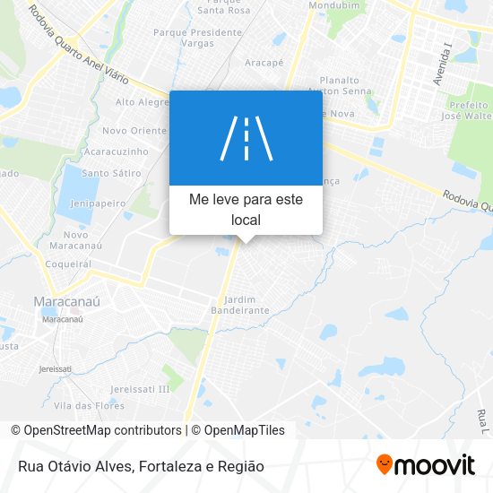 Rua Otávio Alves mapa