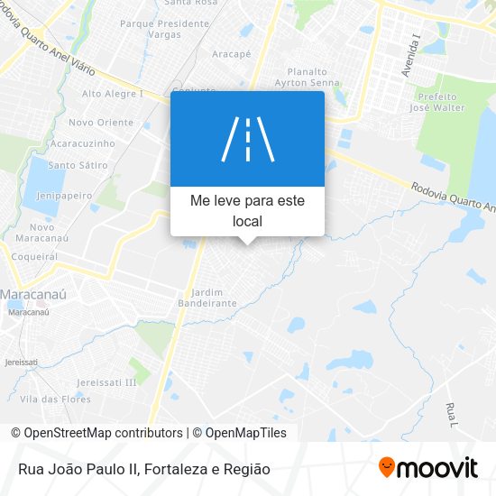 Rua João Paulo II mapa