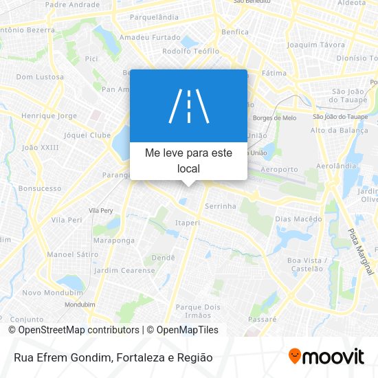 Rua Efrem Gondim mapa
