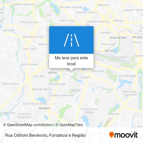 Rua Odilom Benévolo mapa