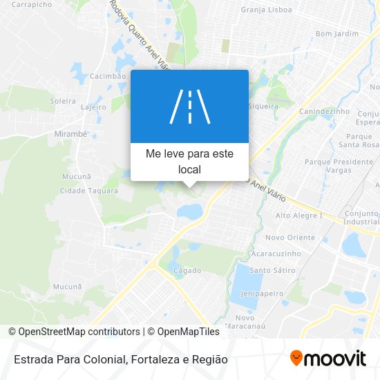 Estrada Para Colonial mapa