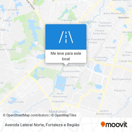 Avenida Lateral Norte mapa