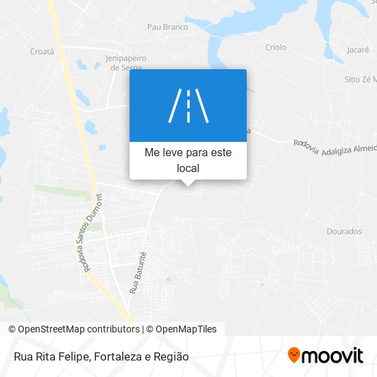 Rua Rita Felipe mapa