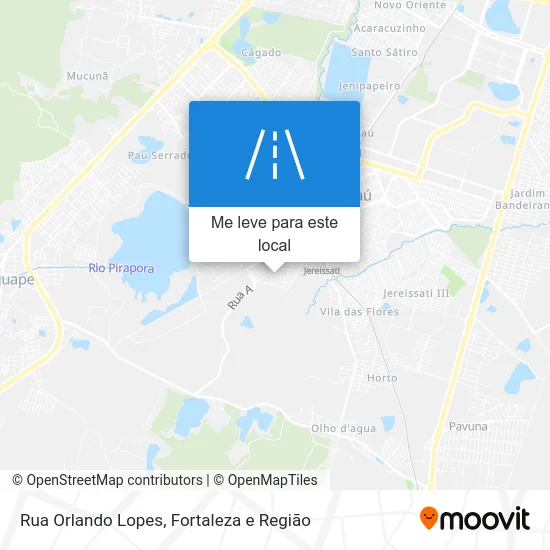 Rua Orlando Lopes mapa