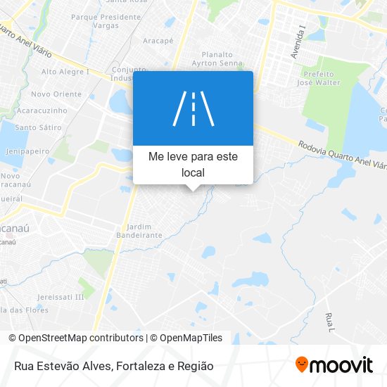 Rua Estevão Alves mapa