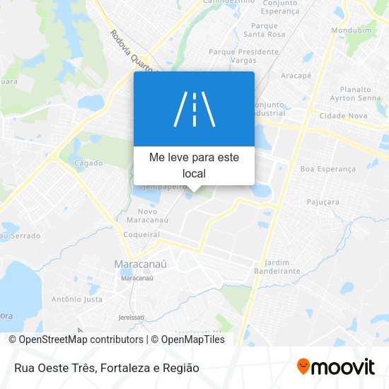 Rua Oeste Três mapa