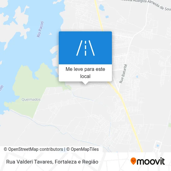 Rua Valderi Tavares mapa