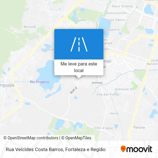 Rua Velcides Costa Barros mapa