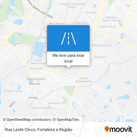 Rua Leste Cinco mapa