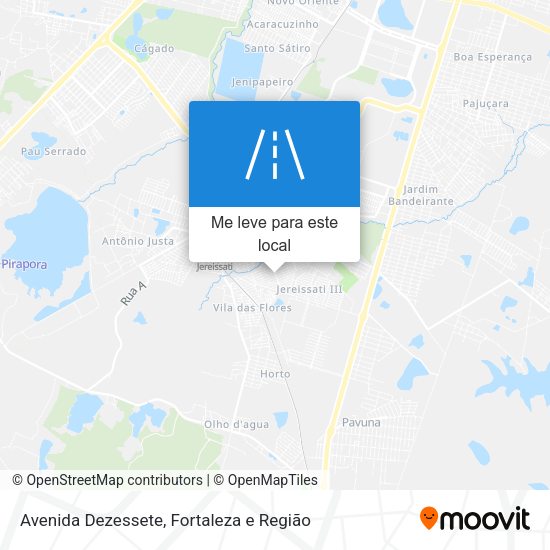 Avenida Dezessete mapa