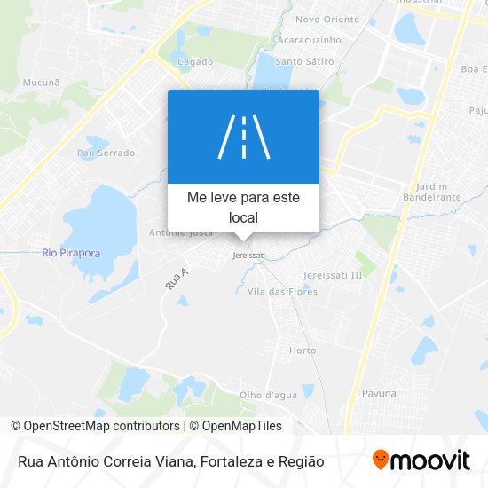 Rua Antônio Correia Viana mapa