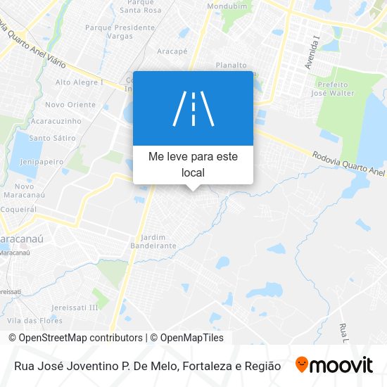 Rua José Joventino P. De Melo mapa