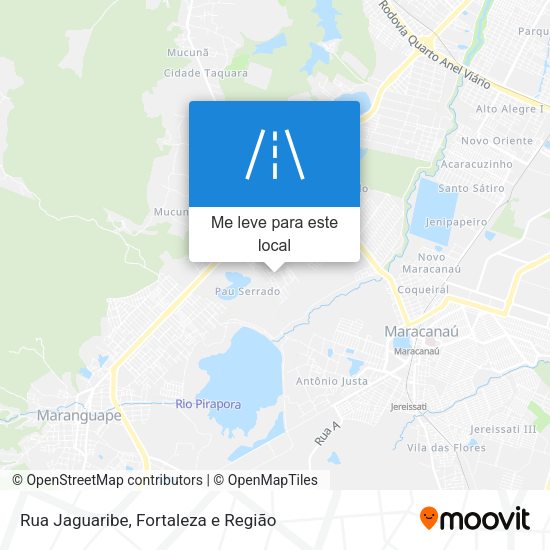 Rua Jaguaribe mapa