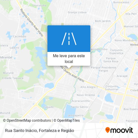 Rua Santo Inácio mapa
