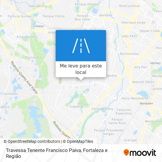 Travessa Tenente Francisco Paiva mapa