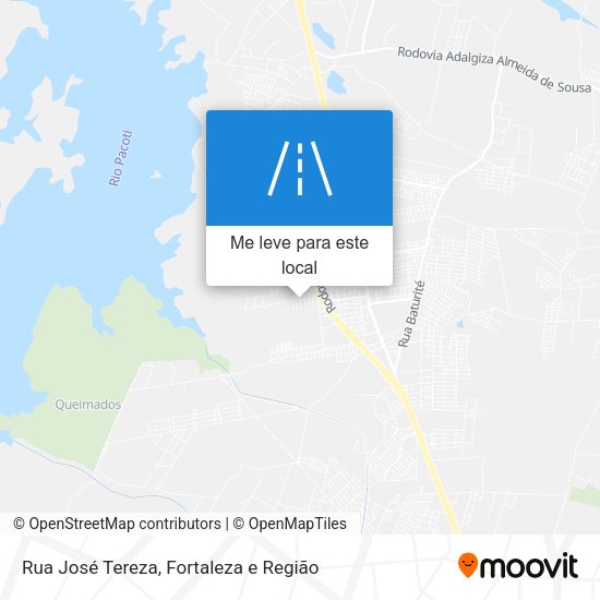 Rua José Tereza mapa