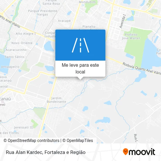 Rua Alan Kardec mapa