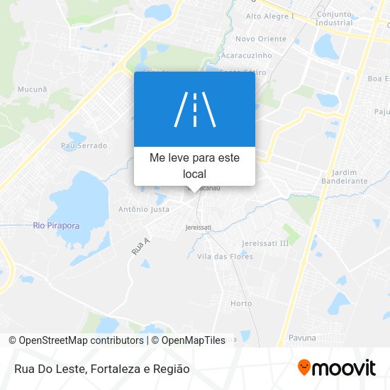 Rua Do Leste mapa