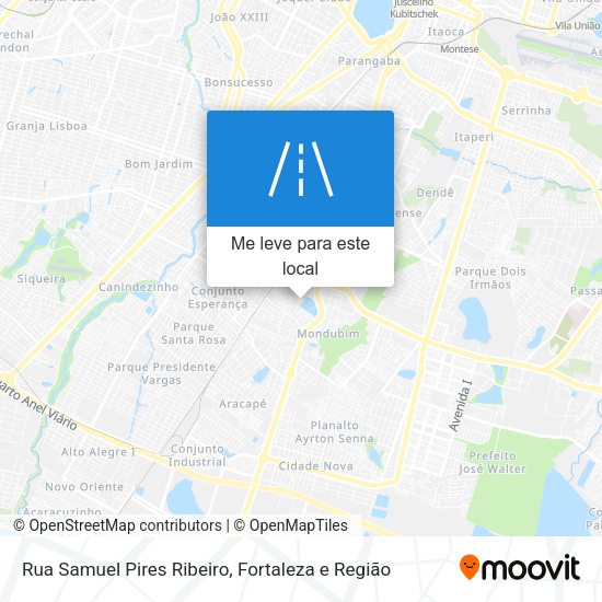 Rua Samuel Pires Ribeiro mapa
